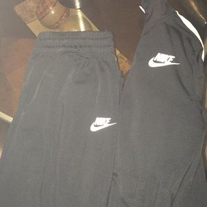 Nike tracksuit black and white